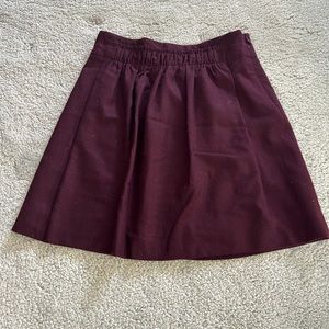 J Crew Burgundy Skirt Size 0 Gently Worn